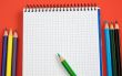 pencils and notebook
