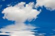 blue sky reflected