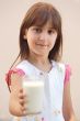 Girl drinking milk