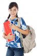 adorable girl studying