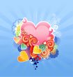  love heart / valentine`s or wedding /  vector