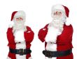 two santa claus