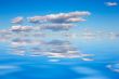 blue sky reflected