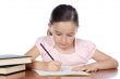 adorable girl studying