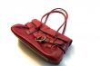 red vanity bag