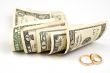 Scroll money over white