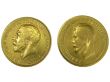 Gold coins isolated