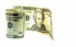 Scroll money over white