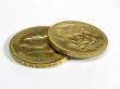 Gold coins isolated