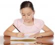 adorable girl studying