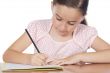 adorable girl studying
