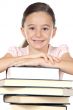 adorable girl studying