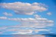 blue sky reflected