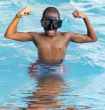 Boy in the swimming pool