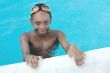 Boy in the swimming pool