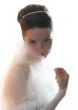 Bride in white portrait in wedding day