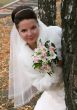 Bride in white portrait in wedding day