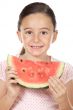 adorable girl eating