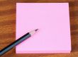 Post-It and pencil