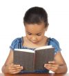 adorable girl studying