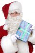 Santa Claus with a gift