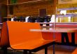 Bright orange tables