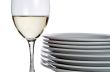 Wine glass and plates
