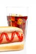 Hot dog and soda
