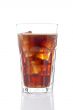 Soda with ice cubes