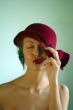 Girl in red hat