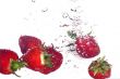 Strawberry splashing