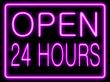 neon effect  open 24 hours