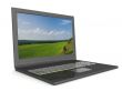 Open laptop with a landscape. 3D image.