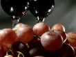 Red grapes and red wine