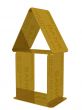 The house constructed of credit cards. 3D image.