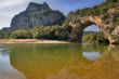 The river and the bridge.