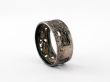 Ancient a ring on a white background. Isolated