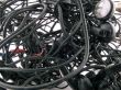 Interlacing of the broken off wires. background