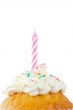 Muffin with candle