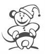 christmas mouse contour