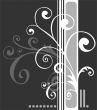 black floral pattern