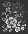 dark flowers pattern