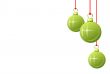 three green christmas balls