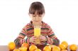 girl with oranges