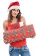 Girl with christmas box