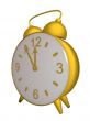 Old alarm clock. 3D image.