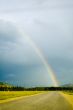 Rainbow on road