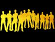 textures style of people silhouettes