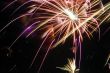 Colorful fireworks on dark sky