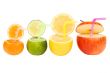 Colorful abstract fruit drink